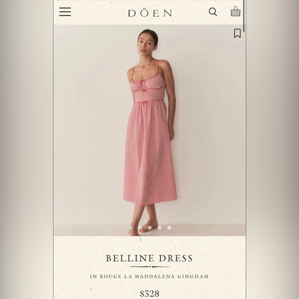 NWT Doen Belline Sun Dress in Red Gingham